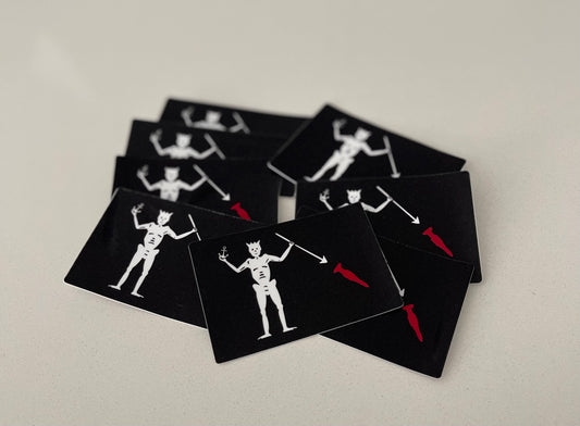 Ahoy Matey Swoosh Stickers (Qty 6) 3"X 2"