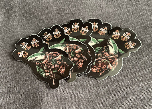 Sharky Anchor Up Sticker Pack (QTY 5) 2" X 2.5"