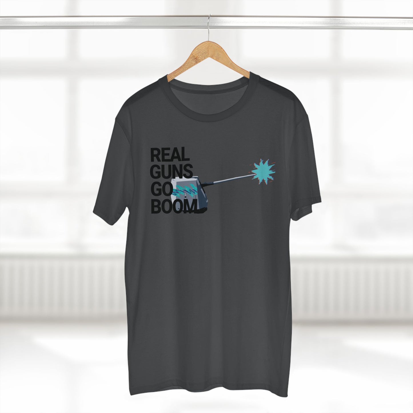 Real Guns Go Boom Adult Tee