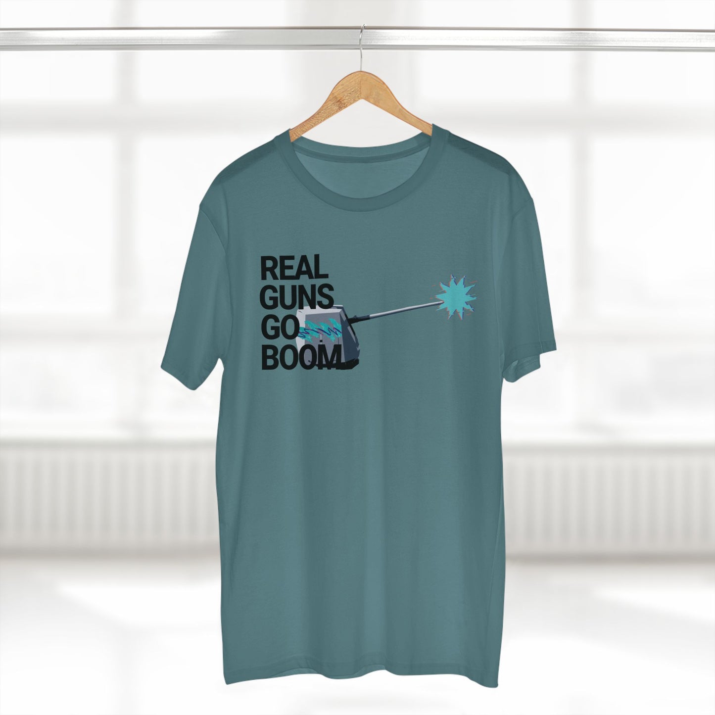 Real Guns Go Boom Adult Tee