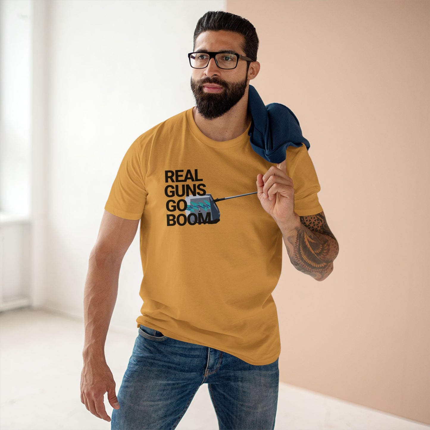 Real Guns Go Boom Adult Tee