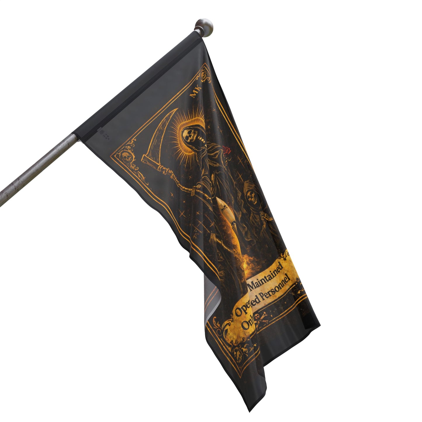 Santa Muerte De Swooshy Flag