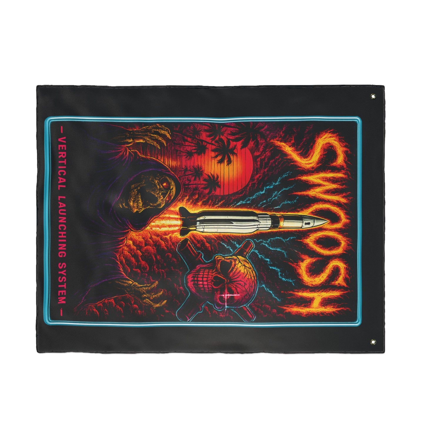 Live Fast Die Vert (Double Sided Flag)