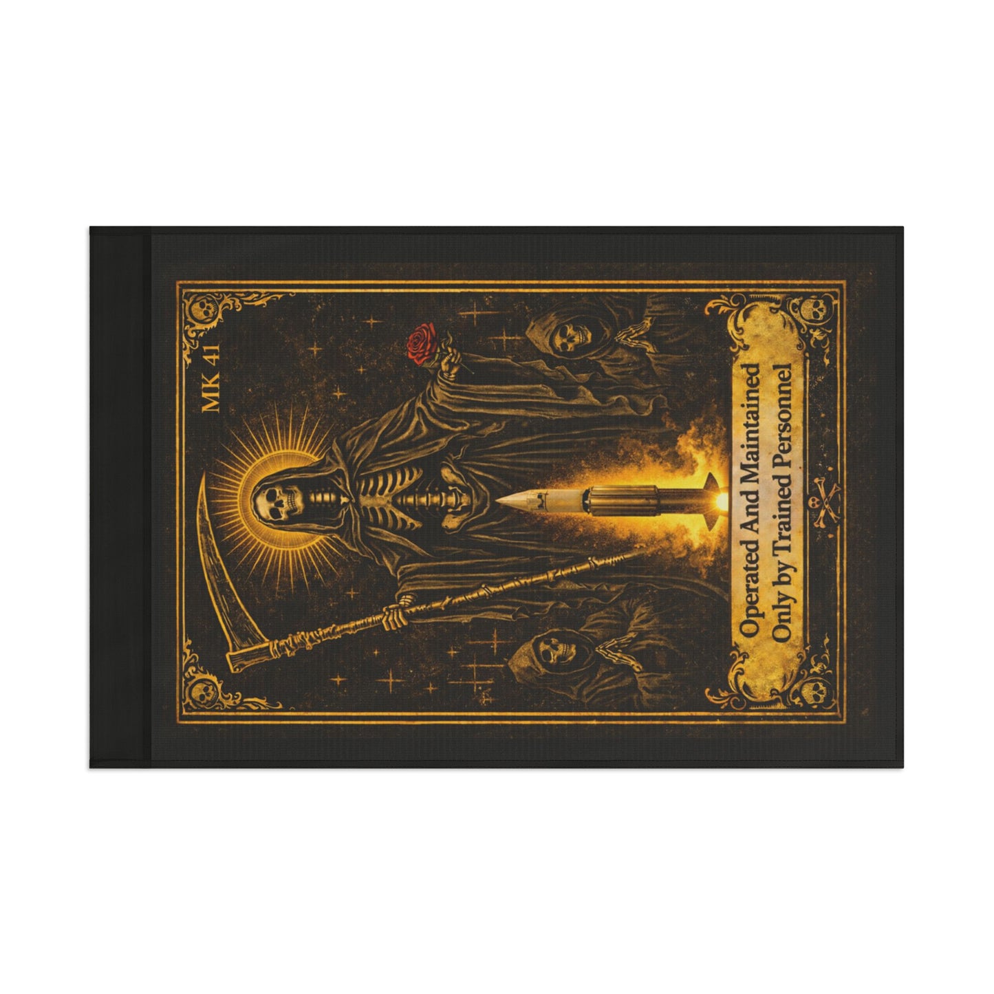Santa Muerte De Swooshy Flag