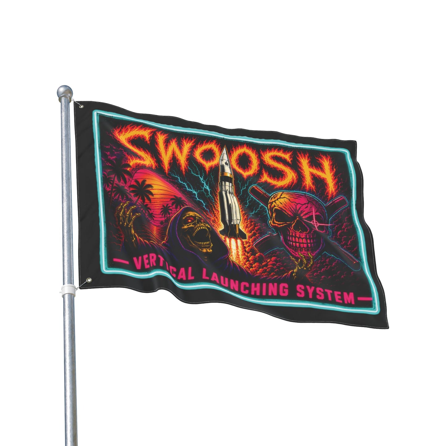 Live Fast Die Vert (Double Sided Flag)