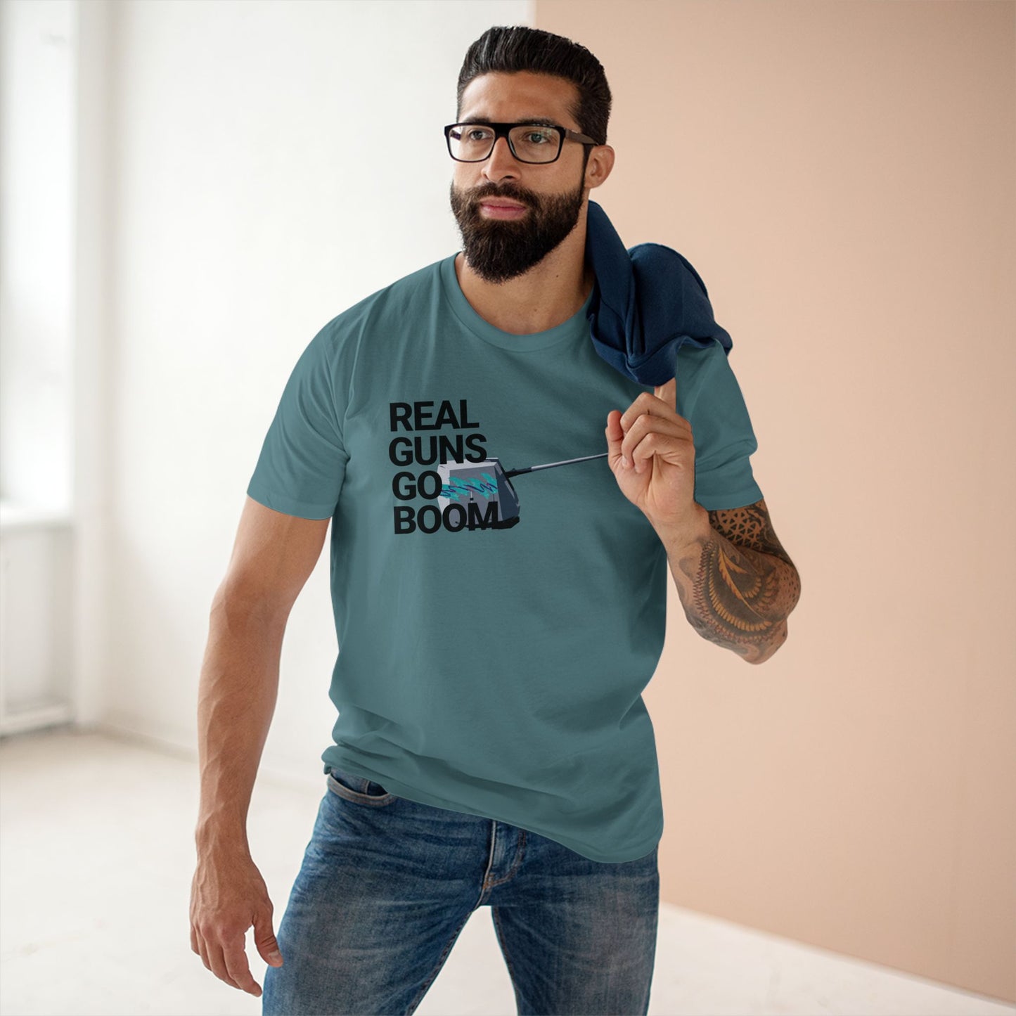 Real Guns Go Boom Adult Tee