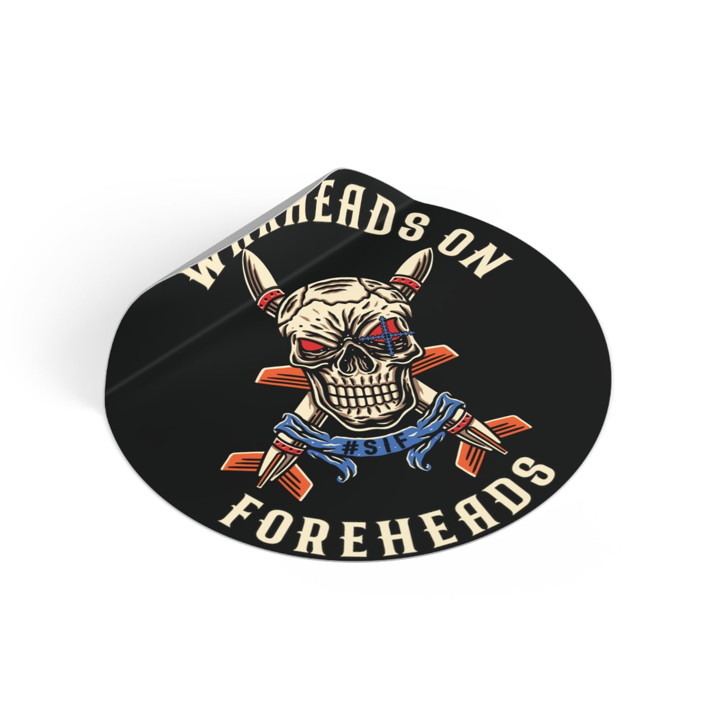 Warheads Round Vinyl 2"x2" Stickers