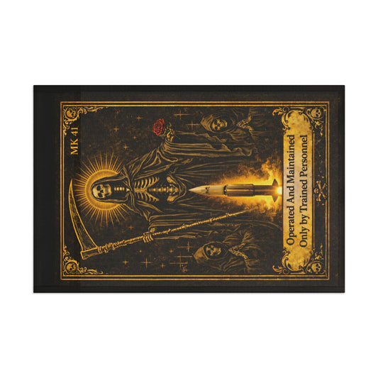 Santa Muerte De Swooshy Flag