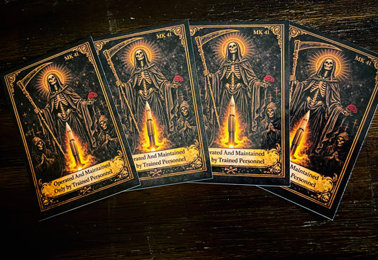 Santa Muerte De Swooshy Stickers