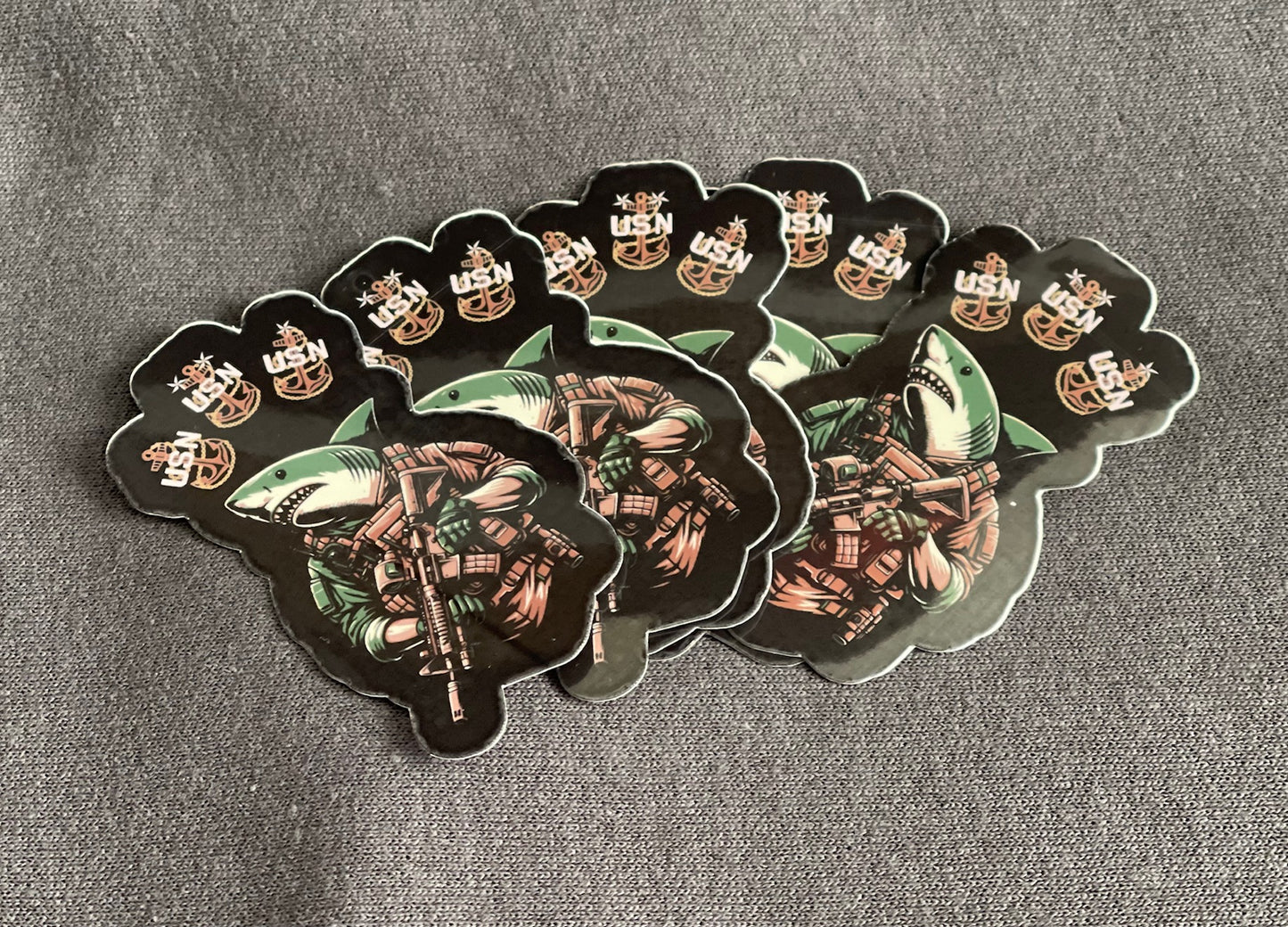 Sharky Anchor Up Sticker Pack (QTY 5) 2" X 2.5"